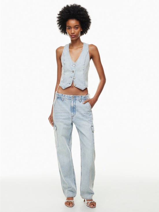 Denim Forum Denim - Denim Forum The '90s Edie Lo-rise Cargo Jeans